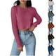 thumbnail image 1 of Tops bonitos,Blusa informal con capucha para mujer, manga 3/4, cuello redondo, mezcla de poliéster suave, para uso diario y en casa, sopatenor, 1 of 9
