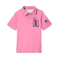 thumbnail image 6 of CCRFTGI 250 Anniversary USA Flag Polo Shirts for Child Girls Boys Size 7 School Uniform America 250 Flag freedom Shirt Golf Lapel Button Collared Polo Quick Dry Summer T-Shirts Pink 7-8 Years, 6 of 7