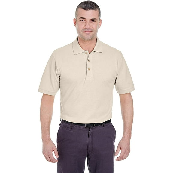 8535 UltraClub Men's Classic Pique Polo Stone XL
