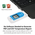 thumbnail image 4 of Temperature USB Temperature Humidity Data Logger Reusable RH TEMP Datalogger Recorder Humiture Recording Meter with 32,000 Record Capacity, 4 of 7