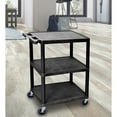 thumbnail image 2 of Luxor 18" x 24" Three Shelf Flat Utility Cart - Black, 2 of 4
