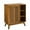 Light Walnut, variant on GZXS Mid-Century Accent Cabinet with 2 Sliding Rattan Doors, 31.5" Wooden Sideboard with Open Storage, Adjustable Shelves and Solid Wood Feet for Living Room, Entryway, Dining Room (Dark Walnut)