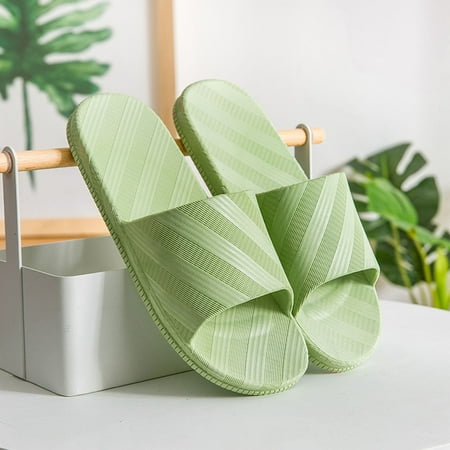 

Aayomet Women Slippers Fashion Couples Women Shower Room Home Non Slip Soft Sole Shoes Slipper Comfortable Flat Shoes Green 8.5