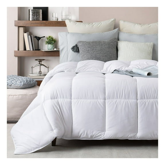 Edredón Matrimonial Acolchado Reversible Esquimal Relleno Down, Compatible Con Funda Duvet Blanco