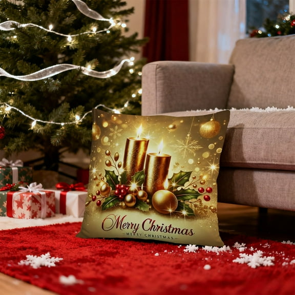 Christmas Decorative Pillow Covers 18x18" Christmas Pillow Cover Sofa Decoration Pillow Cushion Cover Cushion Covers