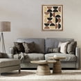 thumbnail image 3 of Stupell Industries Midcentury Geometric Shapes Abstract Painting Brown Floater Framed Canvas Art Print Wall Art, 25 x 31, 3 of 10