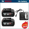 thumbnail image 1 of NEW 18V 10Ah Rechargeable Li-Ion 2pack Battery+Charger set  for Bosch 18V Power Tool Backup  Portable Replacement BAT609 Indicator Light, 1 of 6