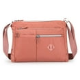 thumbnail image 2 of Spencer Crossbody Bag for Women Waterproof Shoulder Handbag Purse Bookbag Lightweight Nylon Messenger Satchel with Multi Pockets, Pink, 2 of 10