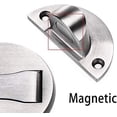 thumbnail image 4 of Tope de puerta magnético de 2 unidades, protector de pared de metal resistente, fijación al suelo, 5-12 mm, con adhesivo 3M y tornillos ocultos, color plateado, 4 of 5