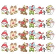 thumbnail image 4 of Frcolor 50Pcs Christmas Painted Wooden Buttons Mixed Cartoon Button DIY Sewing Button, 4 of 6