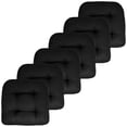 thumbnail image 1 of Paquete de 6 cojines para sillas de patio, colección Sweet Home, 19 x 19 cm, color negro, 1 of 4