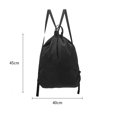 thumbnail image 4 of Mochi con cordón Bolsa de cuerda impermeable Deporte Gimnasio Saco Mochi de viaje , negro Colco mochilas de cuerdas, 4 of 8