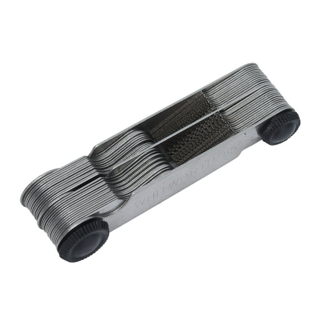 Medidor De Paso De Rosca, Medidores De Tornillos Métricos De Acero Inoxidable Plateado De 55 Y 60 Grados Para Medición Industrial