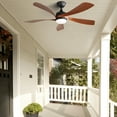 thumbnail image 6 of 52 Inch Indoor Ceiling Fan With 3 Color Dimmable 5 ABS Blades Remote Control Reversible DC Motor Black With Led Light, 6 of 10
