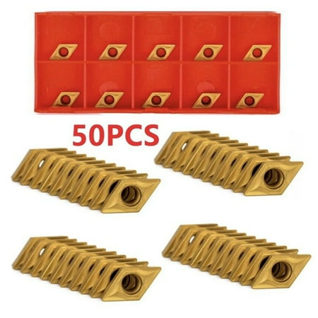 

50 Pcs DCMT070204 YBC251 Carbide Inserts for Lathe Turning Tool Boring Bar Cutter