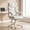 Fabric-White, variant on Ultifit Adult PU High Back Indoor Residential Adjustable Seat Height and Lumbar Support Executive Chairs with Footrest, Black