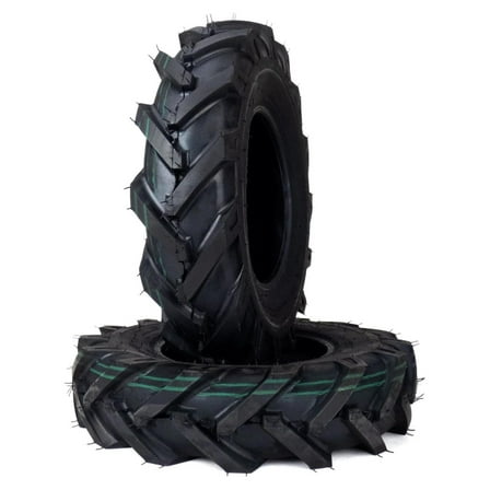 (2) Tiller Tires 4.8x4x8 4.8x4-8 4.80-4.00-8 480/400-8 Ag Tread 4 Ply 4.80/4.00-8