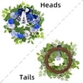 thumbnail image 5 of Harpi Spring Wreaths for Front Door Clearance, Greenery Summer Wreath, Wooden Plaque Blue and White Porcelain Wreath Splicing Wreath Outdoor Courtyard Party Decoration, 5 of 9