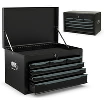 Gymax 24'' Tool Chest Case Steel Tool Box w/ 6 Drawers Top Storage Automatic Lock