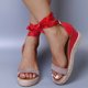 thumbnail image 1 of Zapatos planos de moda para mujer, sandalias informales de tacón de cuña hueca, zapatos de talla grande Wmkox8yii sa1164, 1 of 9