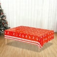 thumbnail image 5 of Anhility Christmas Tablecloth Xmas Table Cover Winter Snowflake Tablecloth Plastic Reindeer Table Cloths Christmas Tree Party Decorations Xmas Party Holiday Birthday Supplies 107.87x53.94in, 5 of 6