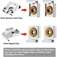 thumbnail image 2 of 4 Sets Spring Loaded Mirror Hanger Clips Mirror Mounting Clips Mirror Wall Clips with Hollow Wall Anchors and Screws Tools, 48 Pieces Totally, 2 of 7