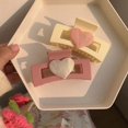 thumbnail image 2 of Pinza para el pelo para mujer, 2 uds., Clip de captura geométrico Vintage Simple para chicas que combina con todo, Clip cuadrado de tiburón para mujer con corazón de amor, útil y profesional TUNC Sencillez, 2 of 5