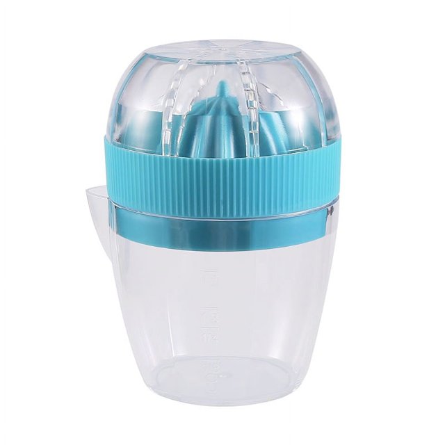 Exprimidor de limón, exprimidor, exprimidor de lima antideslizante ABS naranja con colador y taza medidora incorporada