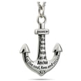 thumbnail image 2 of Women's Stainless Steel Large Anchor Necklace-Hebrews 6:19 by Shields of Strength, 2 of 4