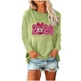 thumbnail image 2 of Ailaofu New Years Eve Outfits Women,Women's Casual Long Sleeve Round Neck Happy New Year 2026 Printed Graphic Plus Size Tops, 2 of 6