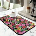 thumbnail image 2 of 2 Pack Washable Rubber Multicolored Flower Leaves Dish Drying Mats for Kitchen Counter Home Large Coffee Bar Pad Accessories and Decor for Utensils Stemware (2pcs 19.5''x12''), 2 of 6