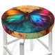 thumbnail image 3 of Balery Vibrant Rainbow Butterfly A Fundas de asiento para taburete de bar redondo de tela de terciopelo ajustables que protegen de arañazos y manchas para sillas de 14 a 17 pulgadas.-12 inch, 3 of 7
