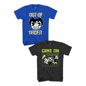 Bendy And The Ink Machine Boys Checkered Graphic T Shirt Sizes 4 18 - ink bendy pants roblox