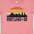 thumbnail image 4 of Inktastic Portland Oregon Skyline Retro Sunset Boys or Girls Baby T-Shirt, 4 of 5