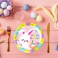 thumbnail image 4 of 10Pack Easter Paper Plates 9", Happy Easter Pink Bunny Round Disposable Plates, Paper Plates Bulk for Dinner Plates Easter Party Plates Easter Party Decorations and Supplies, 4 of 6