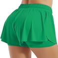 thumbnail image 4 of Hurxie 2 in 1 Double Layer Running Shorts for Women 3" - High Waisted for Athletic Tennis Workout with Pockets Green,S, 4 of 6