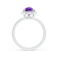 thumbnail image 2 of ANGARA Natural Prong-Set Pear-Shaped 1.6 ct Amethyst Ring with Beaded Halo in 14K White Gold for Women (Size-10x7mm) | February Birthstone, Anniversary, Jewelry Gift for Women | Natural Amethyst Ring, 2 of 9