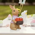 thumbnail image 6 of SLYNSHome Easter Bunny Figurines Decorations,Pink Spring Rabbit Statues Tabletop Decor for Home Table Office Kitchen Farmhouse, 6 of 7