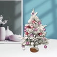 thumbnail image 4 of Mini árbol de Navidad de , pequeño árbol de Navidad artificial con , adornos navideños para decoraciones navideñas Púrpura BLESIY Árbol de flocado, 4 of 7