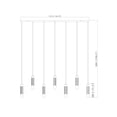thumbnail image 2 of Z-Lite Stari 7 Light Linear Chandelier in Matte Black color, Steel frame, 2 of 8