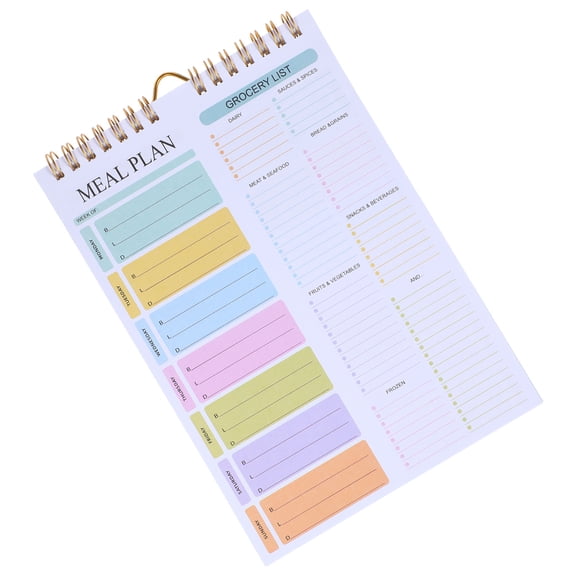 FESTFENDS Family Meal Planner Book with Weekly Menu Planner and Grocery List Tear Off Notepad