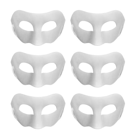 Aspire 6 Pcs Blank Diy Half Masks Craft Paper Halloween Masquerade