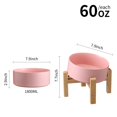 thumbnail image 3 of Addggo Tazón De Cerámica Antideslizante Para Perros De Razas Medianas Y Grandes, Elevado/Elevado, 15 Inclinado, Color Rosa, Inclinado, Bulldog, Cara Grande, Comida Para Mascotas, Plato De Alimentación, 3 of 5