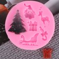 thumbnail image 5 of Molde de silicona para mini Papá Noel de 6 cavidades, árbol de Navidad, regalo, Papá Noel, molde para glaseado de grado alimenticio, pasta de azúcar antiadherente, resina de fondant de chocolate,, 5 of 5