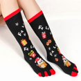 thumbnail image 2 of Yoyauz Fun Toe Socks Women's Toe Socks Girls Cute Toe Separation Cotton Socks Running Sports Christmas Gifts, 2 of 5