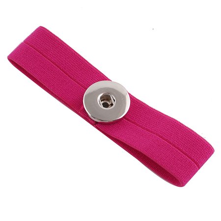 Tail Holder Set 1 Hair Tie Pony Tail Holder - Pink FITS 18MM Candy Snap Charm Jewelry Silver kb0624 CJ0561 ()
