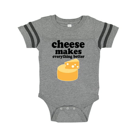 

Inktastic Cheese Makes Everything Better Gift Baby Boy or Baby Girl Bodysuit