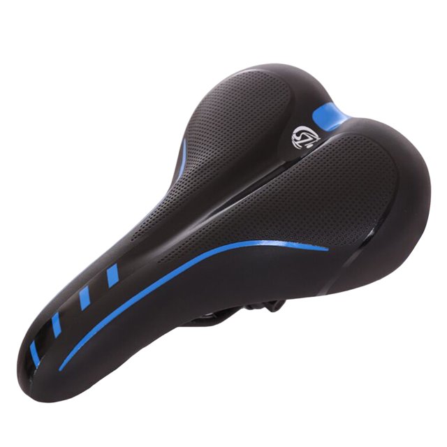 CSChome Bike Seat Cushion Bicycle Saddle Soft Comfortable Shock Absorption Ergonomic Curved Seat Hip Protection Waterproof Faux Leather Bike Seat Cushion