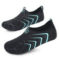 thumbnail image 3 of L-RUN Water Sports Shoes Barefoot Quick-Dry Aqua Yoga Socks Slip-on for Men Women Blacklines 6.5-7.5 Women 5-6 Men, 3 of 6