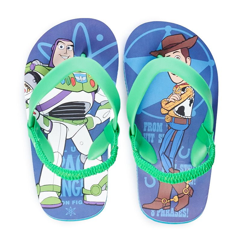 NEW Infant Toddler Kids Disney Pixar Toy Story Buzz Lightyear Flip Flops Sandals 